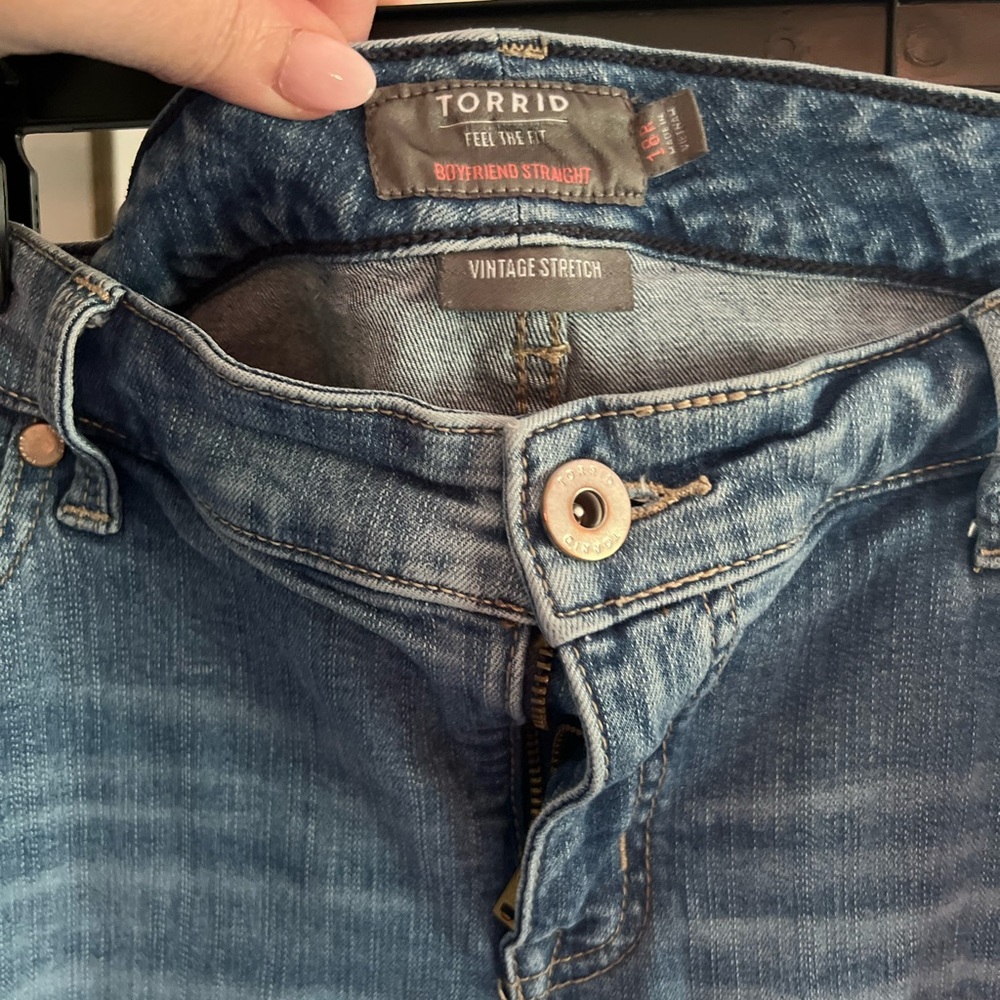 Torrid Vintage Stretch Blue Boyfriend Jeans